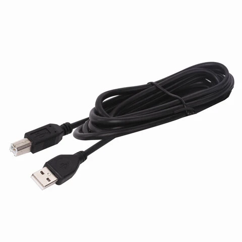 Кабель USB 2.0 AM-BM, 1,5 м, SONNEN Premium, медь, для периферии, экранирующая