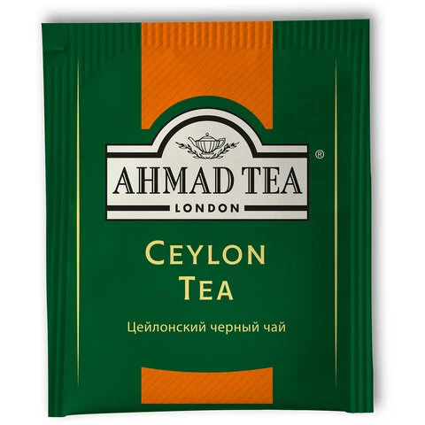 Чай AHMAD "Ceylon Tea", черный, 100 пакетиков с ярлычками по 2 г,