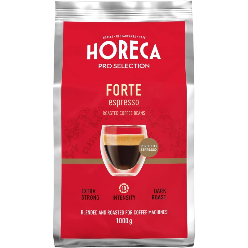 Кофе Horeca жареный Espresso Forte в зернах, в мягкой упаковке, 1кг