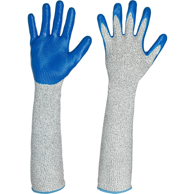 Перчатки защитные от порезов Хорнет с нитриловым покрыт с удлиненные р-р 10