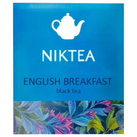 Чай NIKTEA "English Breakfast" черный, 25 пакетиков в конвертах по 2