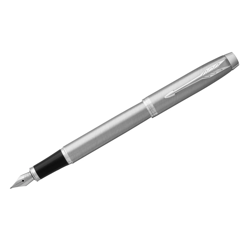 Ручка перьевая Parker "IM Essential Stainless Steel CT" синяя, 0,8мм,