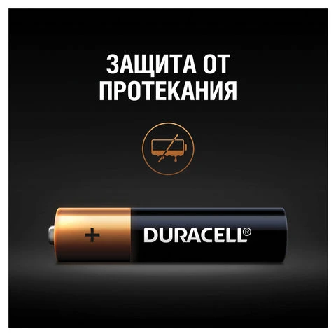 Батарейки DURACELL Basic, AAA (LR03, 24А), алкалиновые, КОМПЛЕКТ 4 шт., в