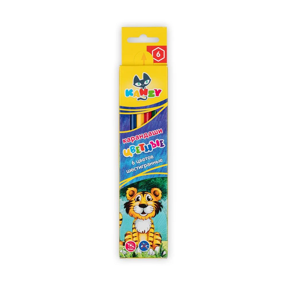 "KANZY" CP-2006 Набор цветных карандашей "Мой друг тигрёнок"