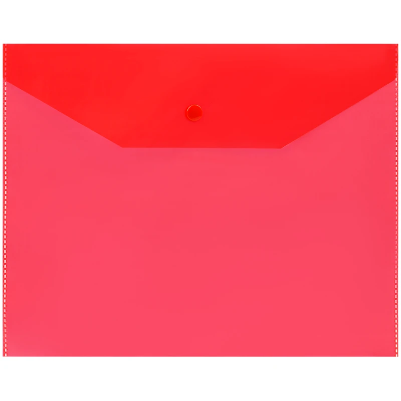 Папка-конверт на кнопке OfficeSpace А5 (190*240мм), 120мкм, полупрозрачная,