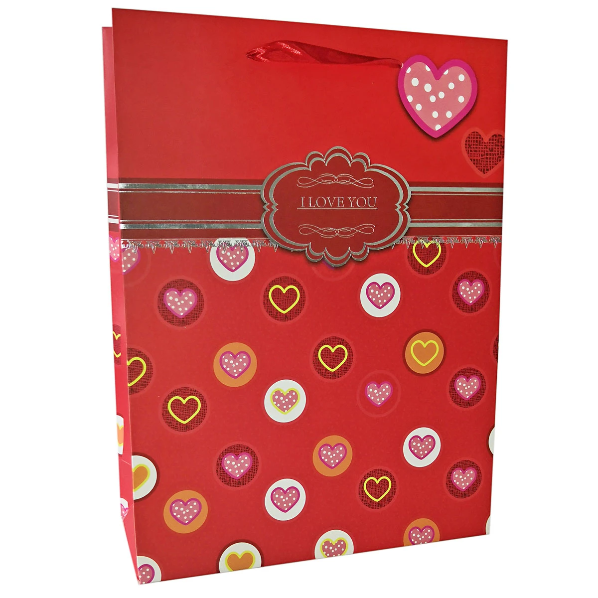 Сумка плотная 40x30x12 см, декор фольга