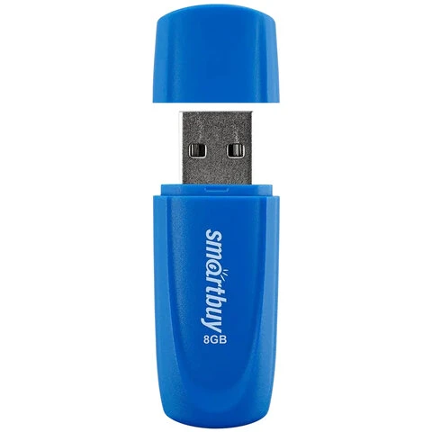 Флеш-диск 8 GB SMARTBUY Scout USB 2.0, синий, SB008GB2SCB