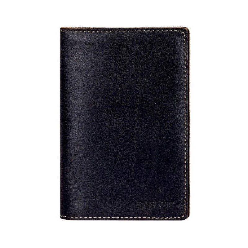 Обложка для паспорта FABULA O8TX Техас натуральная кожа черный 970871