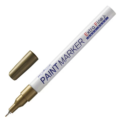 Маркер-краска лаковый MUNHWA "Extra Fine Paint Marker", ЗОЛОТОЙ, 1 мм,