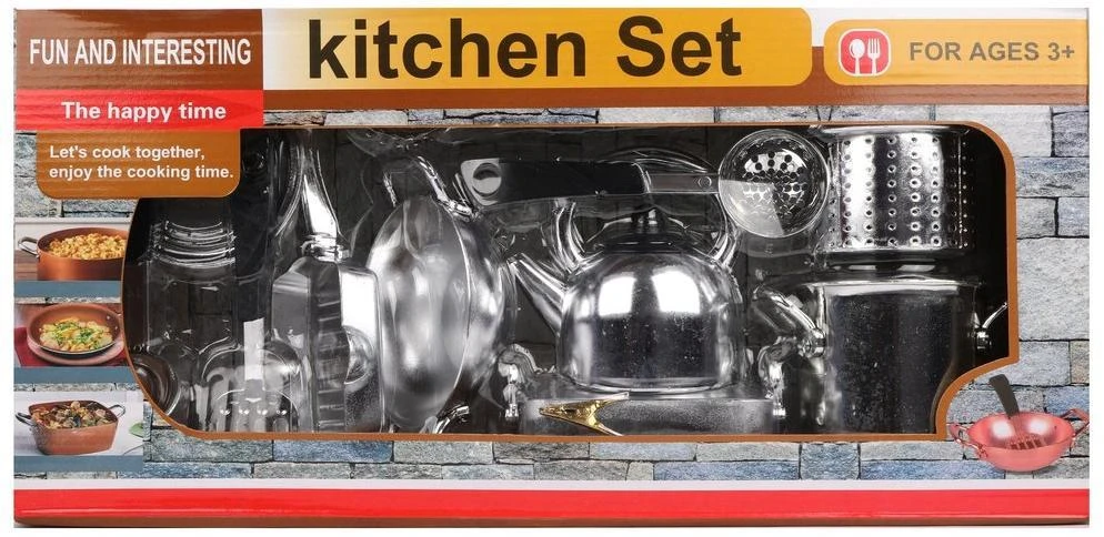 Игровой набор Посуда шеф-повара, в комплекте 11 предметов, пласт.