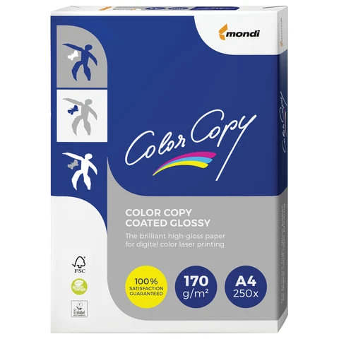 Бумага COLOR COPY GLOSSY, мелованная, глянцевая, А4, 170 г/м2, 250 л., для Бумага COLOR COPY GLOSSY, мелованная, глянцевая, А4, 170 г/м2, 250 л., для