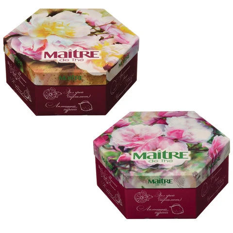 Чай MAITRE de The (Мэтр) "Цветы", АССОРТИ 12 вкусов, 60 пакетиков в