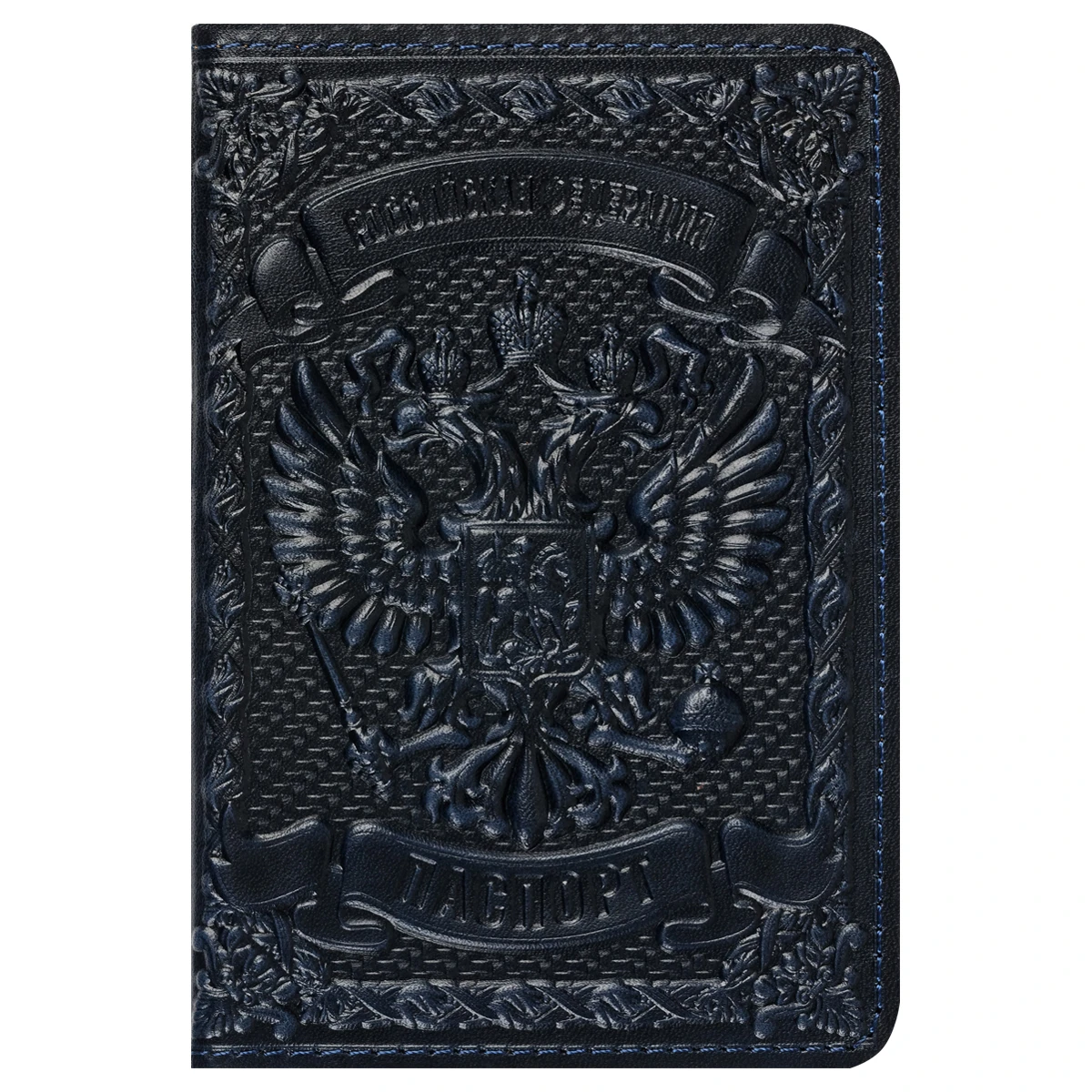 Обложка для паспорта Кожевенная мануфактура, нат. кожа, "Герб",