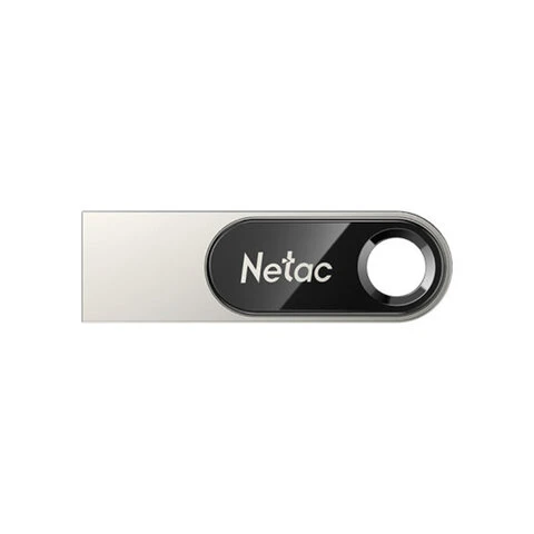 Флеш-диск 64 GB NETAC U278, USB 2.0, металлический корпус, серебристый/черный,