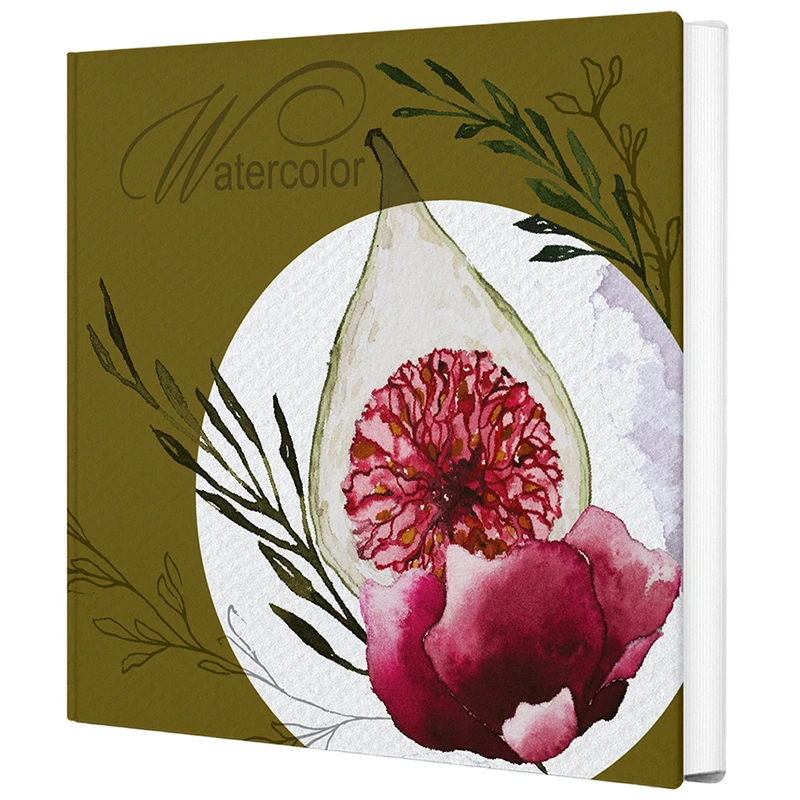 Скетчбук для акарели 32л., 190*190мм 7БЦ Полином "Fine Line", 200г/м2,