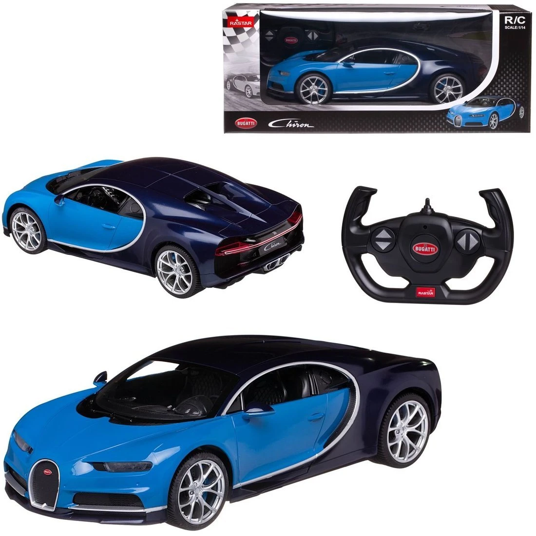 Машина на радиоуправлении 1:14 Bugatti Chiron Цвет Синий