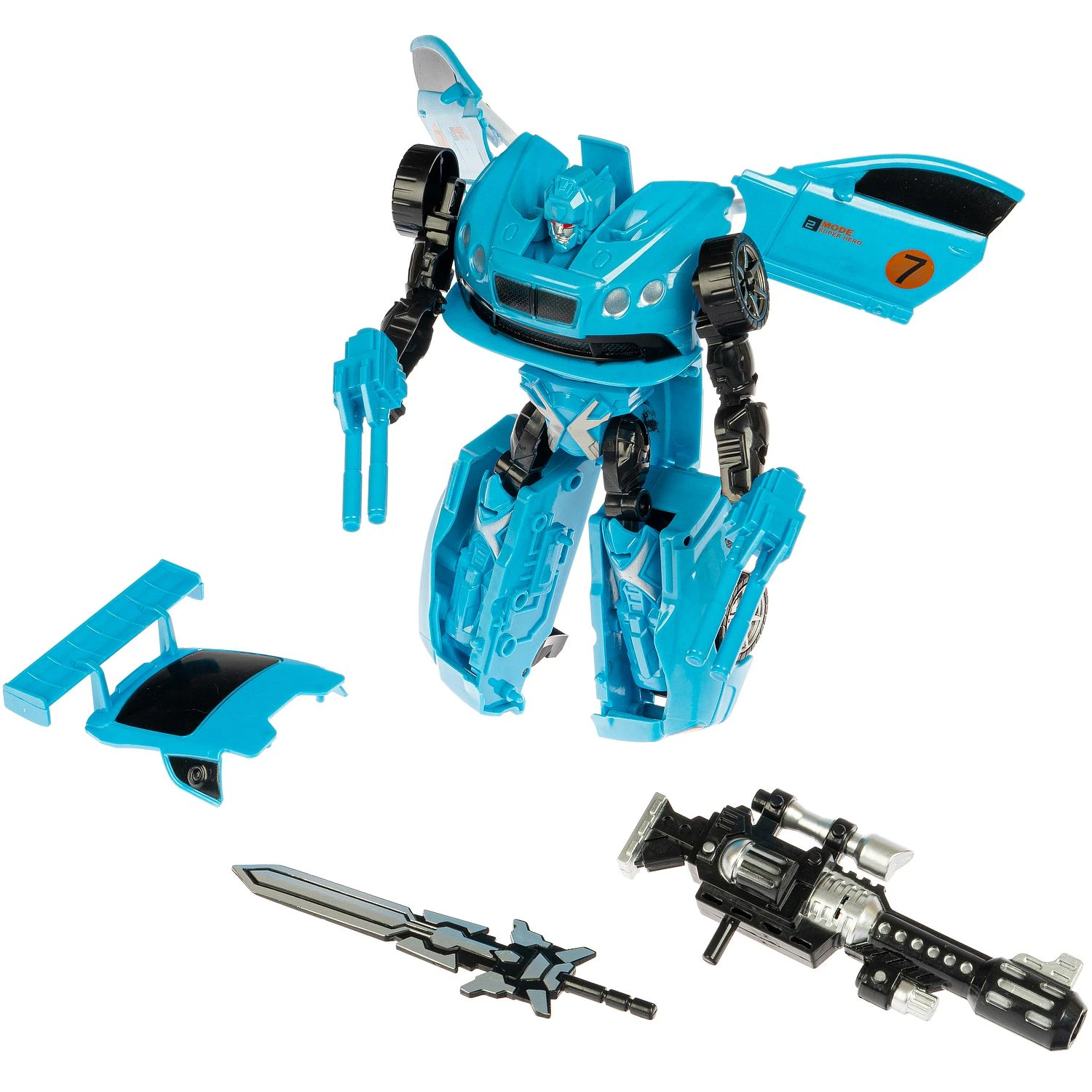 Трансформер 2в1 BONDIBOT робот и автомобиль, Bondibon, цвет синий, арт.HF7177A