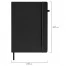 Скетчбук, черная бумага 140 г/м2 210х297 мм, 80 л., КОЖЗАМ, резинка, карман,