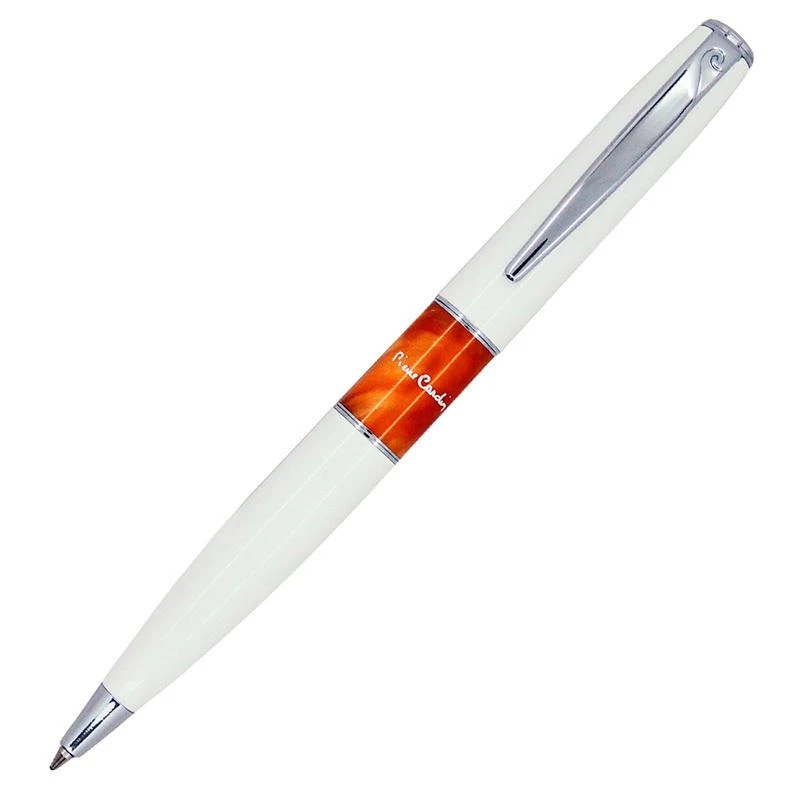 Pierre Cardin Libra - White & Orange, шариковая ручка, M