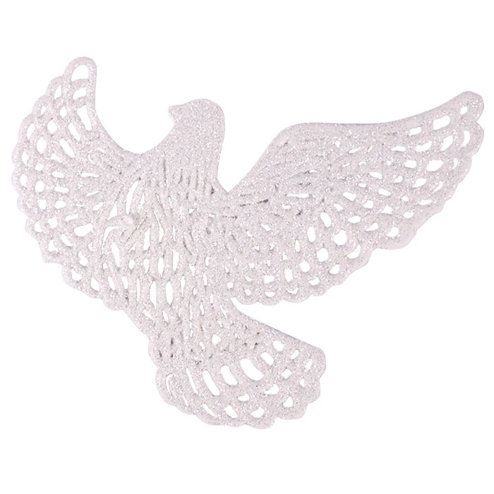 Подвеска новогодняя "Голубь" 3шт/уп ажурная