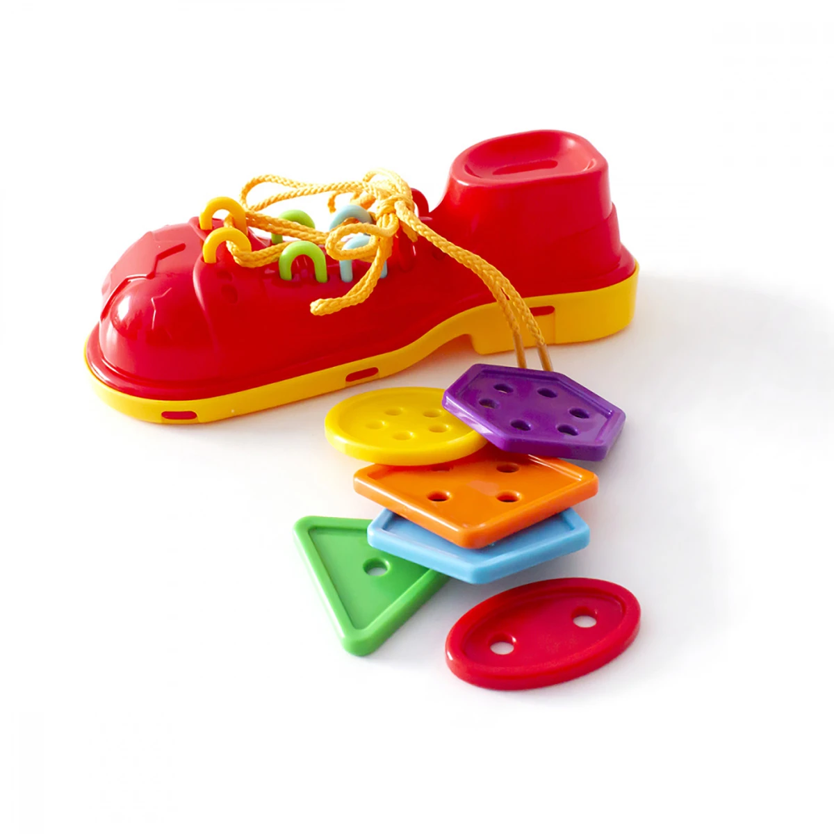 Арт.87114 Развивающий набор "Красный ботинок с пуговками" (уп. пакет)
