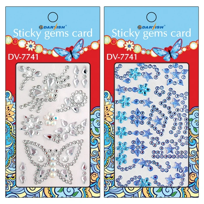 Наклейки-стразы акриловые 8*16см "Darvish"