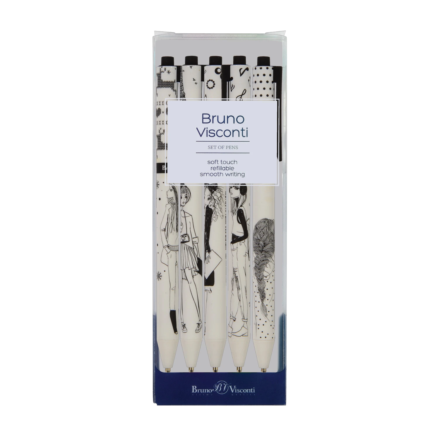 НАБОР ИЗ 5-ТИ РУЧЕК "ArtClick. Mix Three" ШАРИКОВЫХ 0.5 ММ, СИНЯЯ