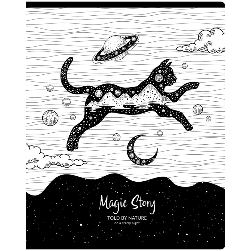 Тетрадь 48л., А5, клетка BG "Magic story", выб. лак Тетрадь 48л., А5, клетка BG "Magic story", выб. лак
