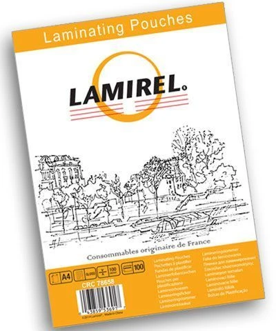 Пленка для ламинирования Lamirel А4, 100 мкм, глянц. 100 штук