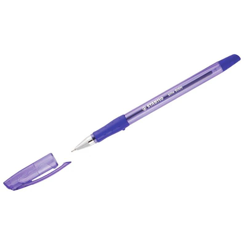 Ручка шариковая "Bille 508" синяя, 0,7мм, грип, тонированный корпус: