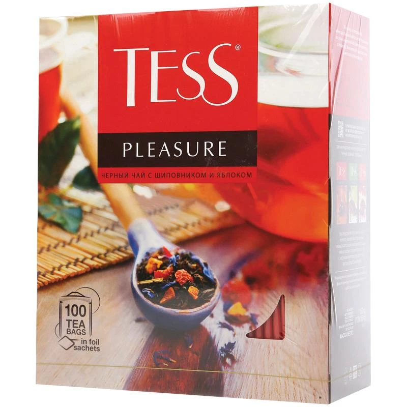 Чай Tess "Pleasure", черный, тропич. фрукты, лепестки