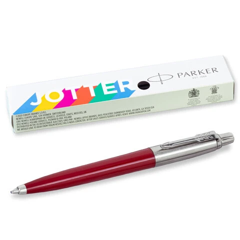 Ручка шариковая PARKER "Jotter Plastic CT", корпус красный, ежедневник