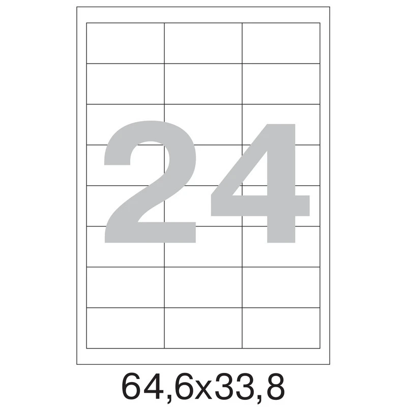 Этикетки самоклеящиеся Office Label 64,6х33,8 мм /24 шт. на лист А4 50 лис