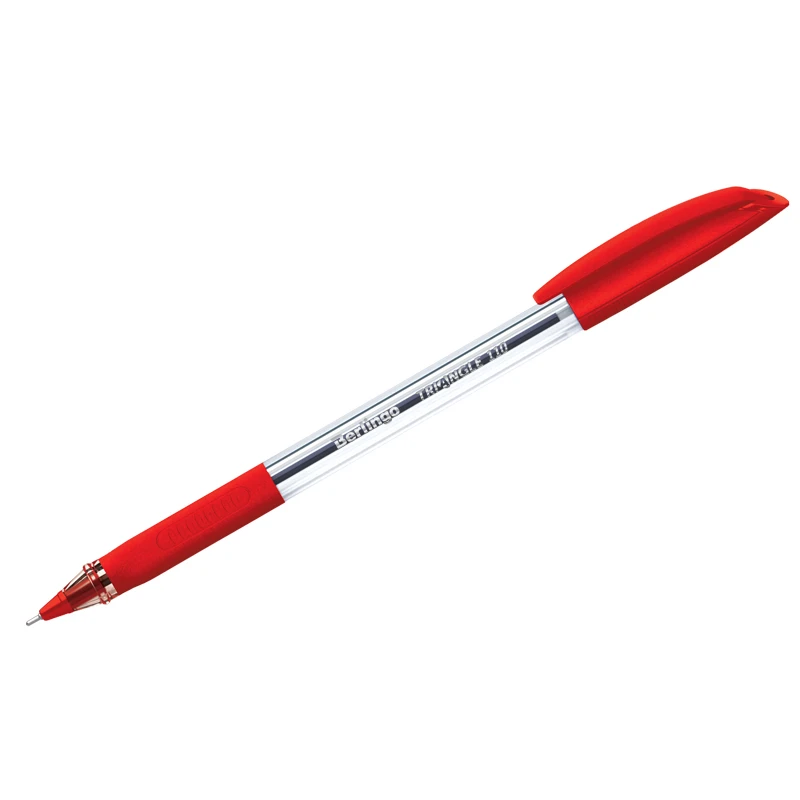 Ручка шариковая Berlingo "Triangle 110" красная, 0,7мм, трехгран.,