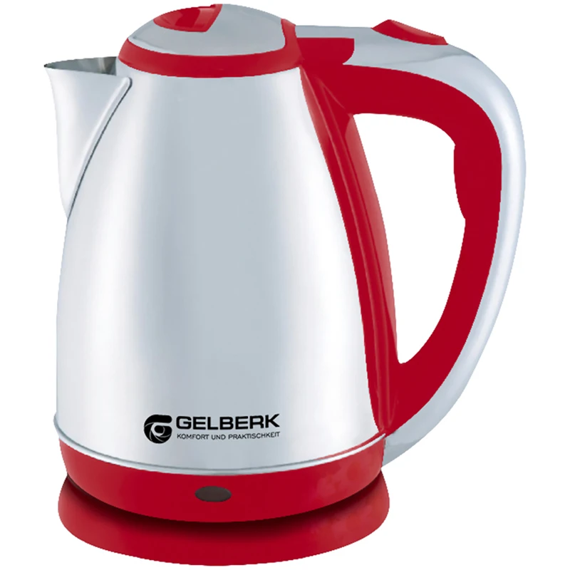 Чайник электрический Gelberk GL-317, 1.8л, 1500Вт, нержавеющая сталь, красный