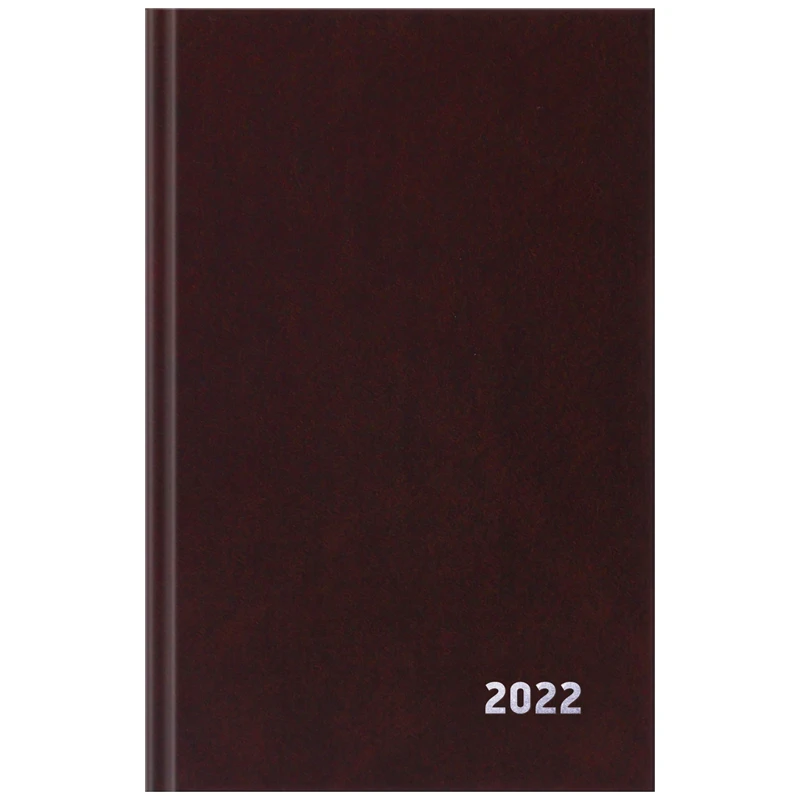 Ежедневник датированный 2022г., A5, 168л., бумвинил, OfficeSpace, коричневый