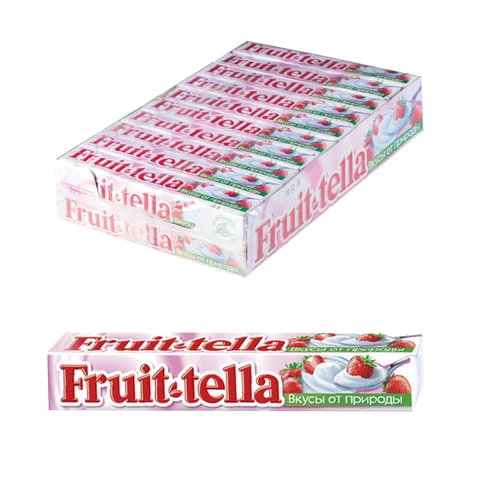 Жевательная конфета FRUITTELLA (Фруттелла) "Клубничный йогурт", 41 г,