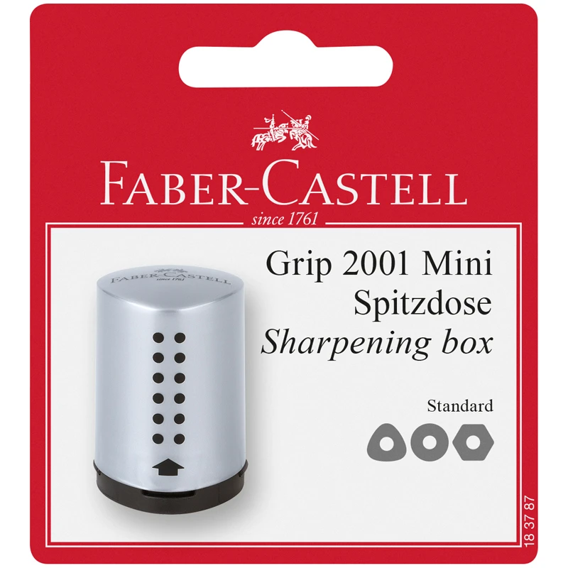 Точилка пластиковая Faber-Castell "Grip 2001 Mini", 1 отверстие,