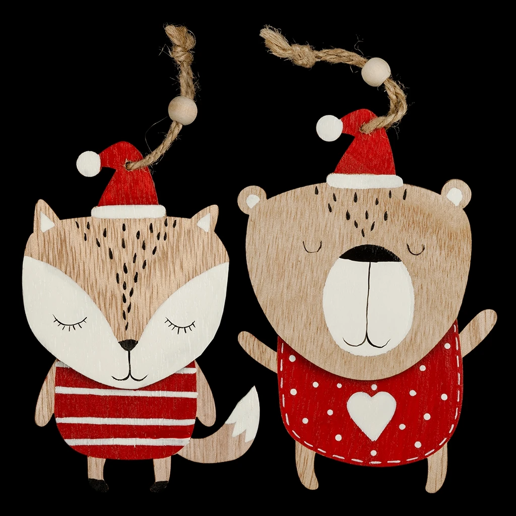 Украшение ErichKrause® Decor Новогодний зверек 12см, дерево