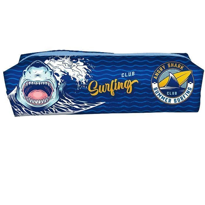 Пенал-тубус 1 секц. прямоуг. Schoolformat SURFING CLUB ткань с подкладом