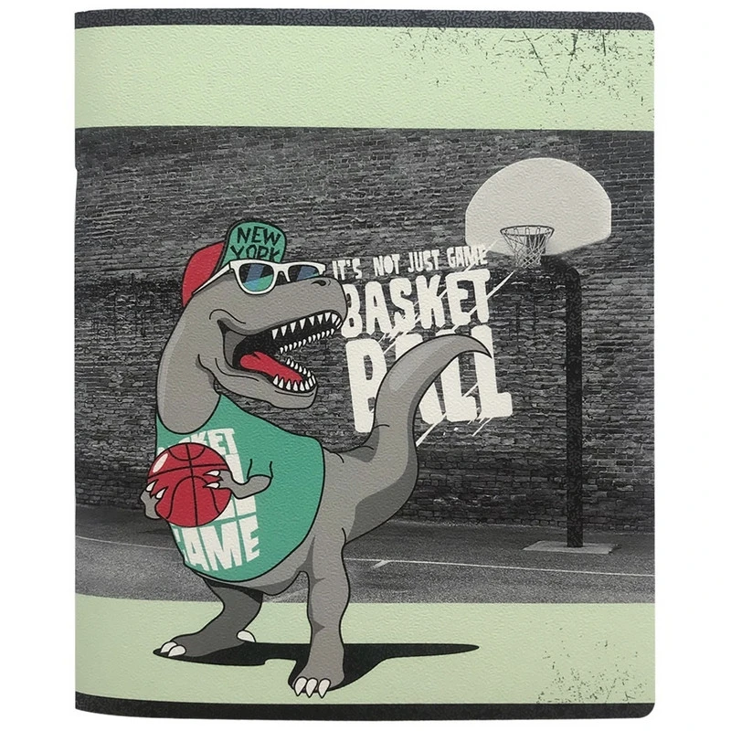 Тетрадь общая BeSmart А5 48л, клетка,поля,скрепка, Teenager динозавр N1887