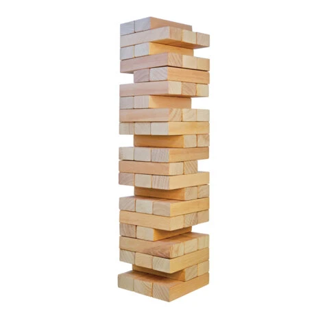 Игра настольная "БАШНЯ", 54 деревянных блока, BRAUBERG HOBBY, 665492