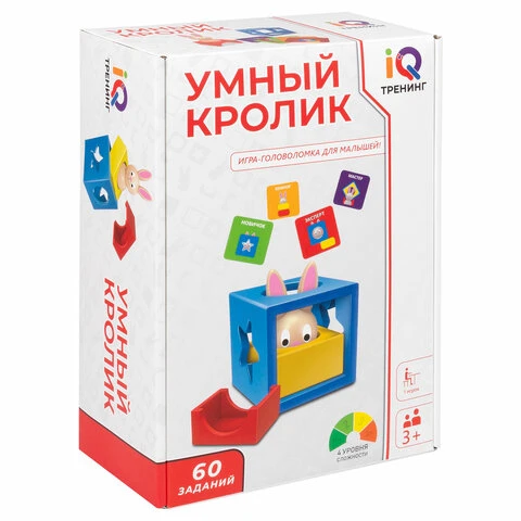 Настольная логическая игра IQ ТРЕНИНГ "Умный кролик", 1TOY, Т25564