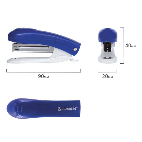 Степлер №10 BRAUBERG "Einkommen", до 12 листов, с антистеплером,