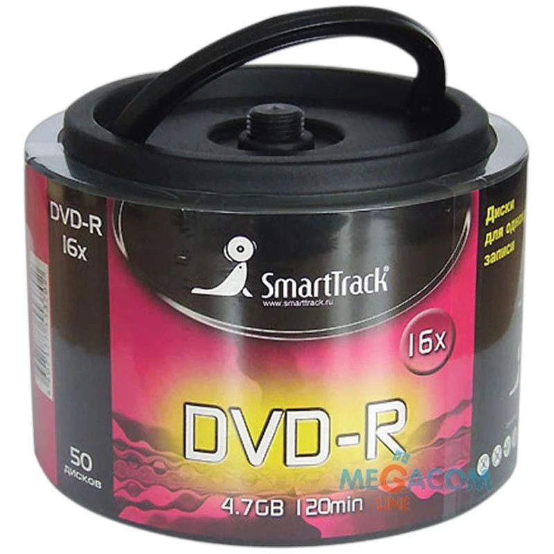 Диск DVD-R 4.7Gb Smart Track 16х Cake Box (50шт): ST000252