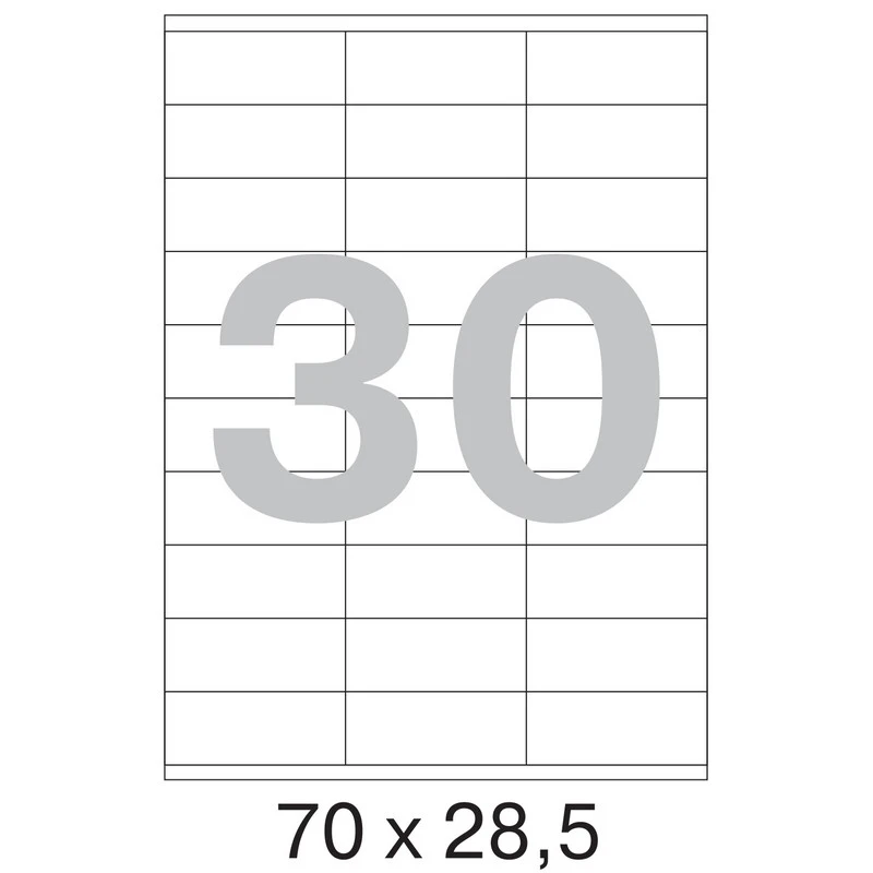 Этикетки самоклеящиеся Office Label 70х28,5 мм / 30 шт. на листе А4 50 лис