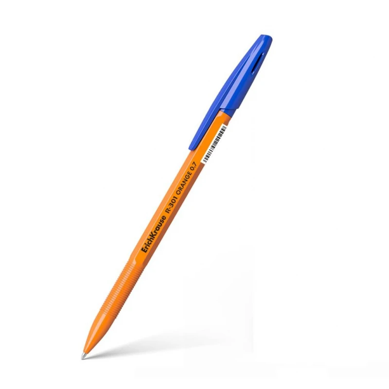 Ручка шариковая неавтоматическая ErichKrause R-301 Orange Stick 0.7 чер.син