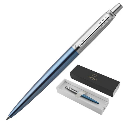 Ручка шариковая PARKER "Jotter Core Waterloo Blue CT", корпус голубой,