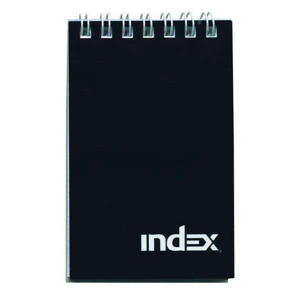 Блокнот INDEX, серия Office classic, черный, на гребне, кл., ламиниров. обл., ф.