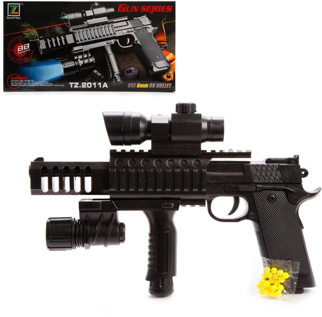 Пистолет мех., прицел, фонарь, 280мм., кор. ES1003-TZ2011A